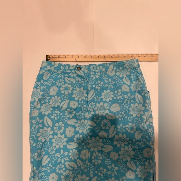 Columbia Golf Skirt Women’s 6 Floral Blue Knee Length Snap Button - Picture 8 of 10